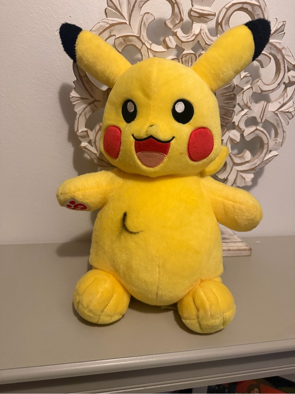 Pokemon Pikachu Plush Toy - Yellow with Black Ear Tips and Red Cheeks